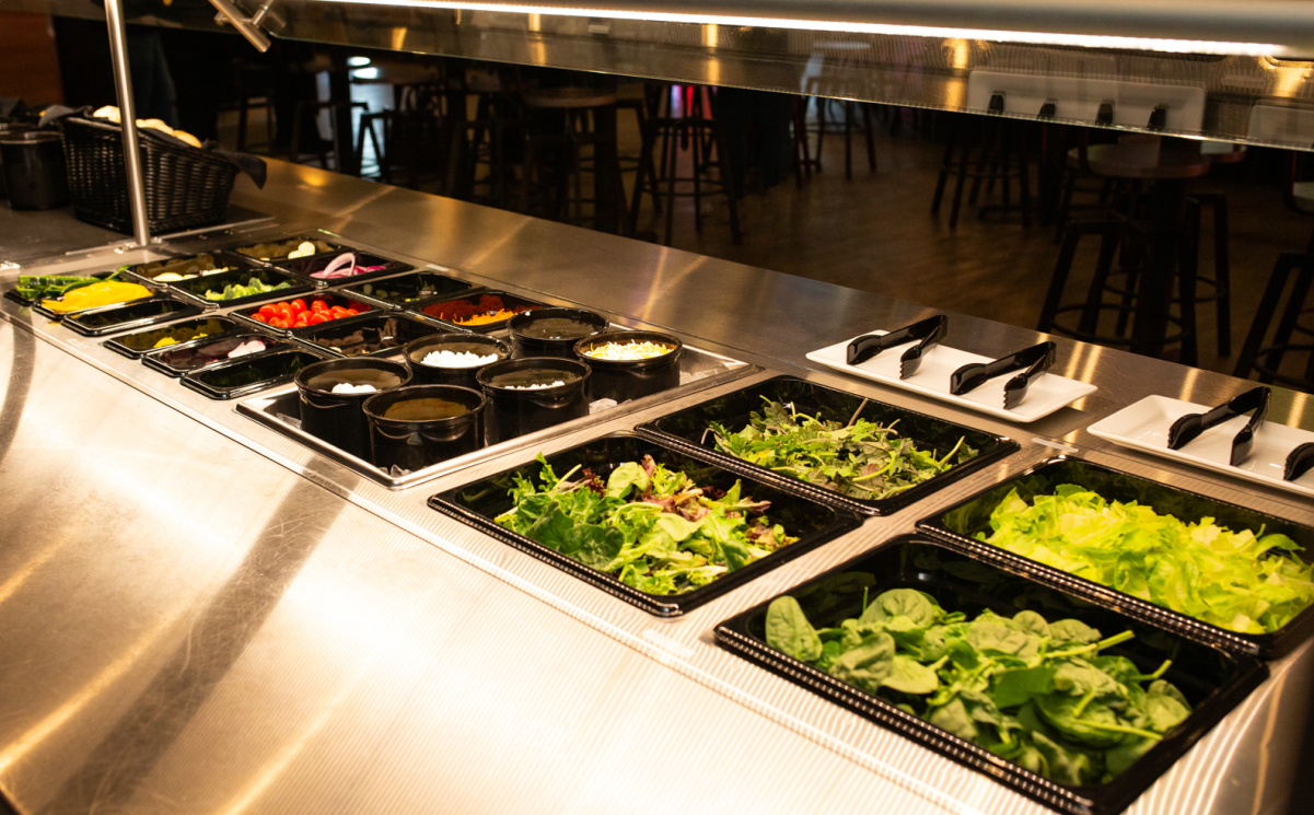 salad options on salad bar